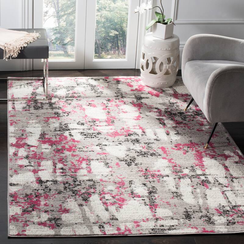 SAFAVIEH Skyler Jossie Modern Abstract Rug - 3' x 5' - Grey/Pink