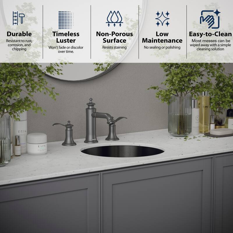 Karran Cinox Stainless Steel Round Undermount Sink