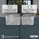 preview thumbnail 22 of 48, Top Mount 33-inch Large/Small Bowl Quartz Kitchen Sink - 33" x 22" x 9"