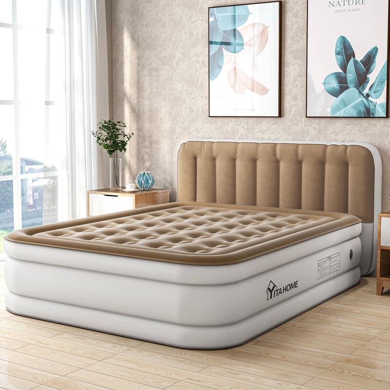 Queen Air Mattress with 31.4" Air Headboard