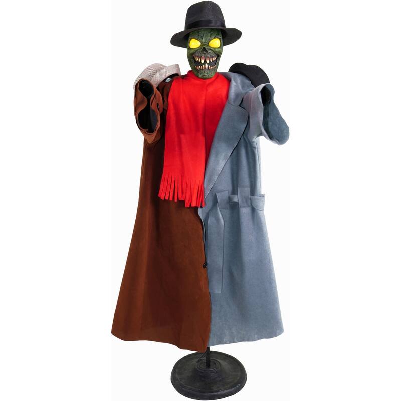 Haunted Hill Farm Animatronic Coatrack Monster by Tekky Halloween Decoration with Motion-Activated Sounds