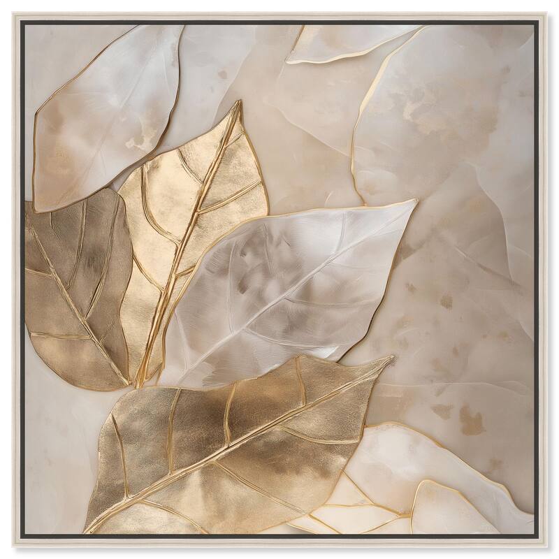 Golden Boughs Canvas by Art Remedy - Silver - 12" x 12"