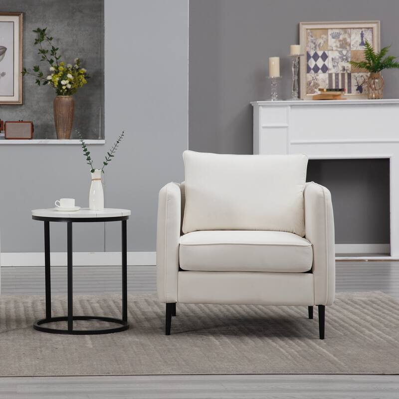Accent Chair for Living Room, =Comfy Single Sofa Chair Mid-Century Modern Armchair