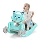 preview thumbnail 10 of 17, 4-in-1 Rocking Horse and Slide Set for Kids - 41.5”x28” x 22.5” (L x W x H)