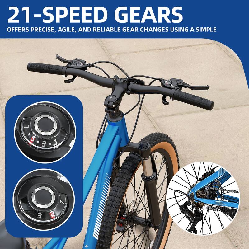 26 Inch Mountain Bike 21 Speed Adult Bike Aluminum Frame Adult Mountain Bike