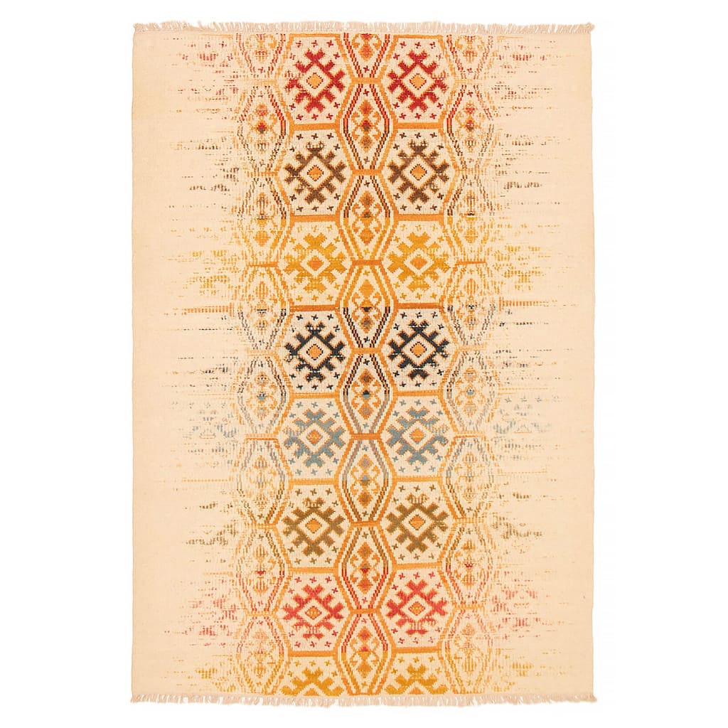 Ankara FW Cream Kilim 5'2" x 7'7" - 5'2 x 7'7