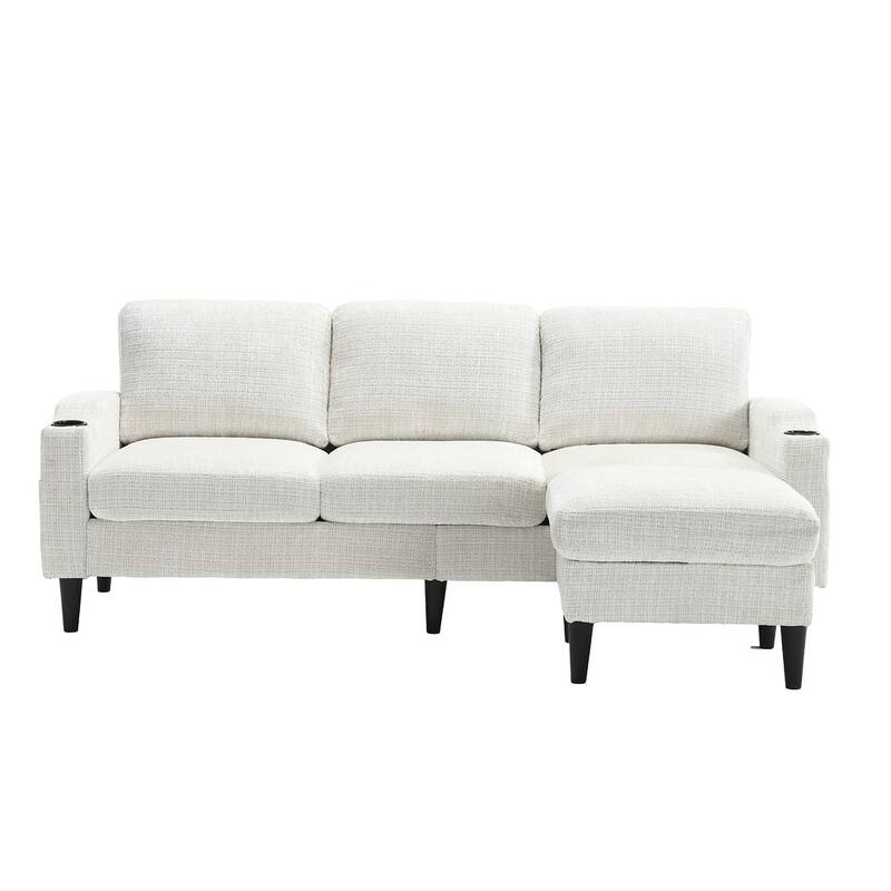 Modular Sleeper Sectional Sofa with Storage Ottoman