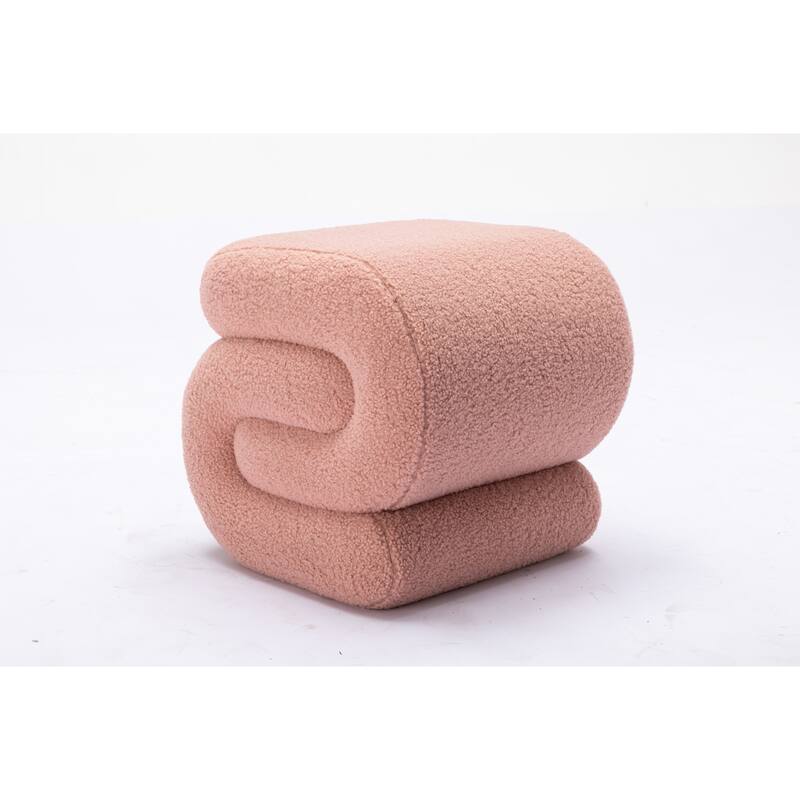Teddy Fabric Ottoman Makeup Stool Footstool