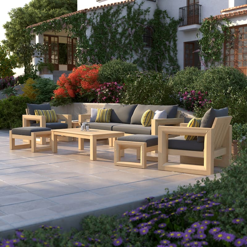 Benson 8 Piece Sunbrella Outdoor Patio Sofa & Club Chair Set