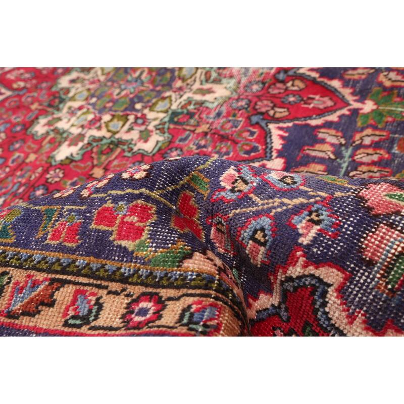 ECARPETGALLERY Hand-knotted Antalya Vintage Navy Wool Rug - 6'5 x 9'5