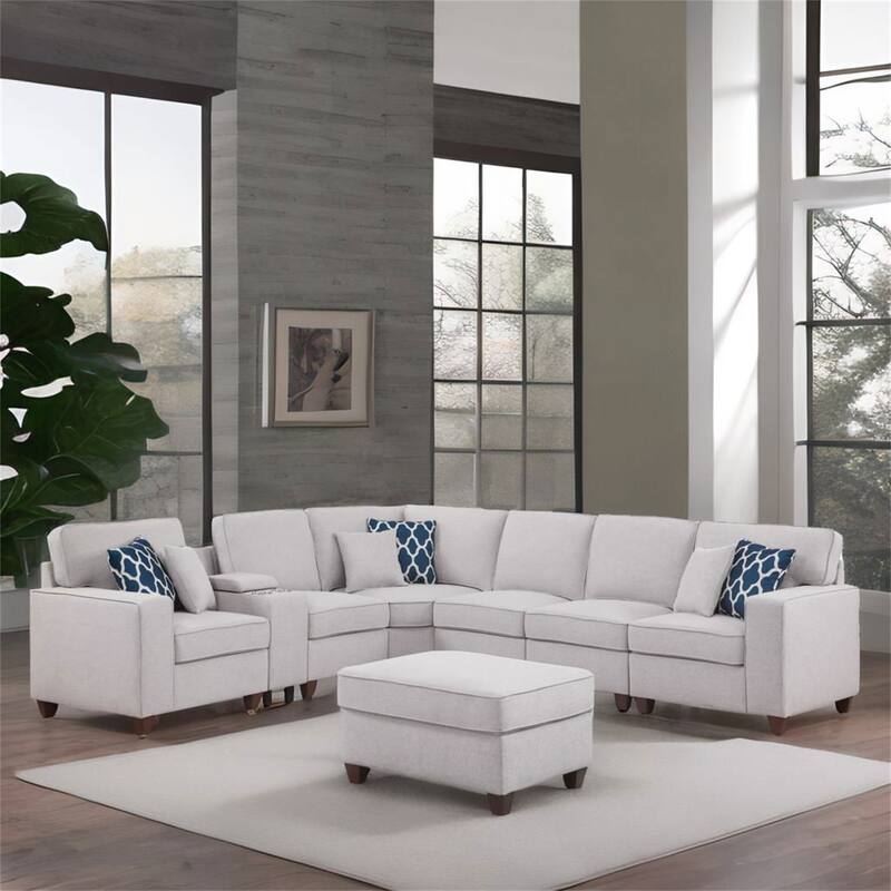 Sectional Sofa with Ottoman