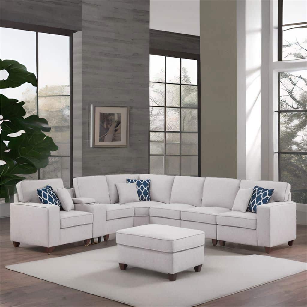 Sectional Sofa with Ottoman