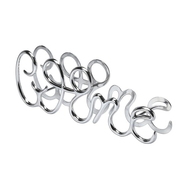 Modern Hors D'oeuvres Cast Aluminum Wine Rack - Silver - N/A