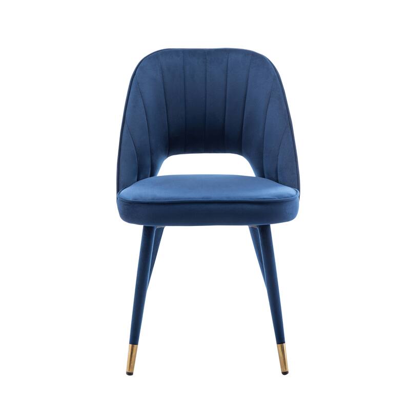 Porthos Home Orel Velvet Dining Chairs with Gold Trim, Set of 2