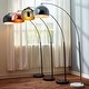 preview thumbnail 4 of 3, Arquer Arc Metal Floor Lamp with Bell Shade, 67", Black