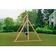 preview thumbnail 4 of 9, Trailside Wooden Swing Set with 2 Swings & Trapeze - 7 Color Options