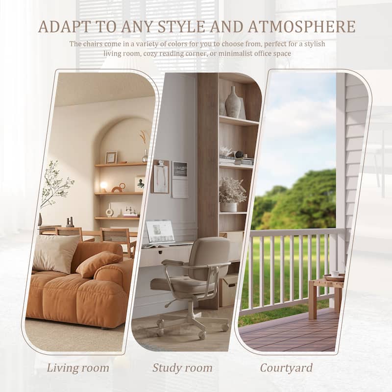 Beige Side Chair Accent Chair Office Chair, Comfortable Coffee Chair Lobby Chair Padded Chair Sofa Chair