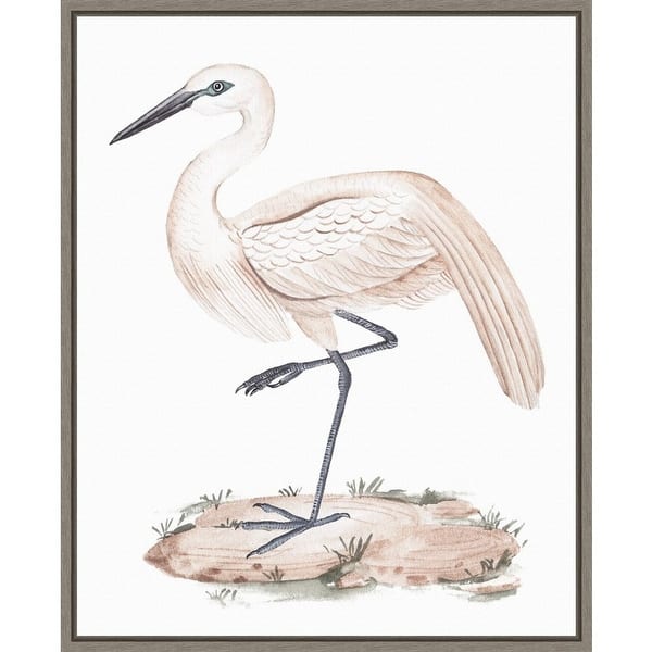 slide 2 of 9, A White Heron III by Melissa Wang (16 x 20 in.), Framed Canvas Wall Art Print - Sylvie Greywash