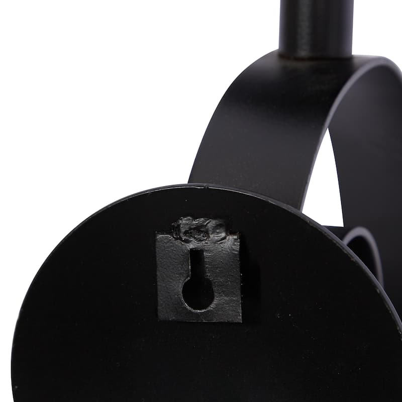 Metal Scroll Handmade Pillar Wall Sconce - Black - Roche River Decor