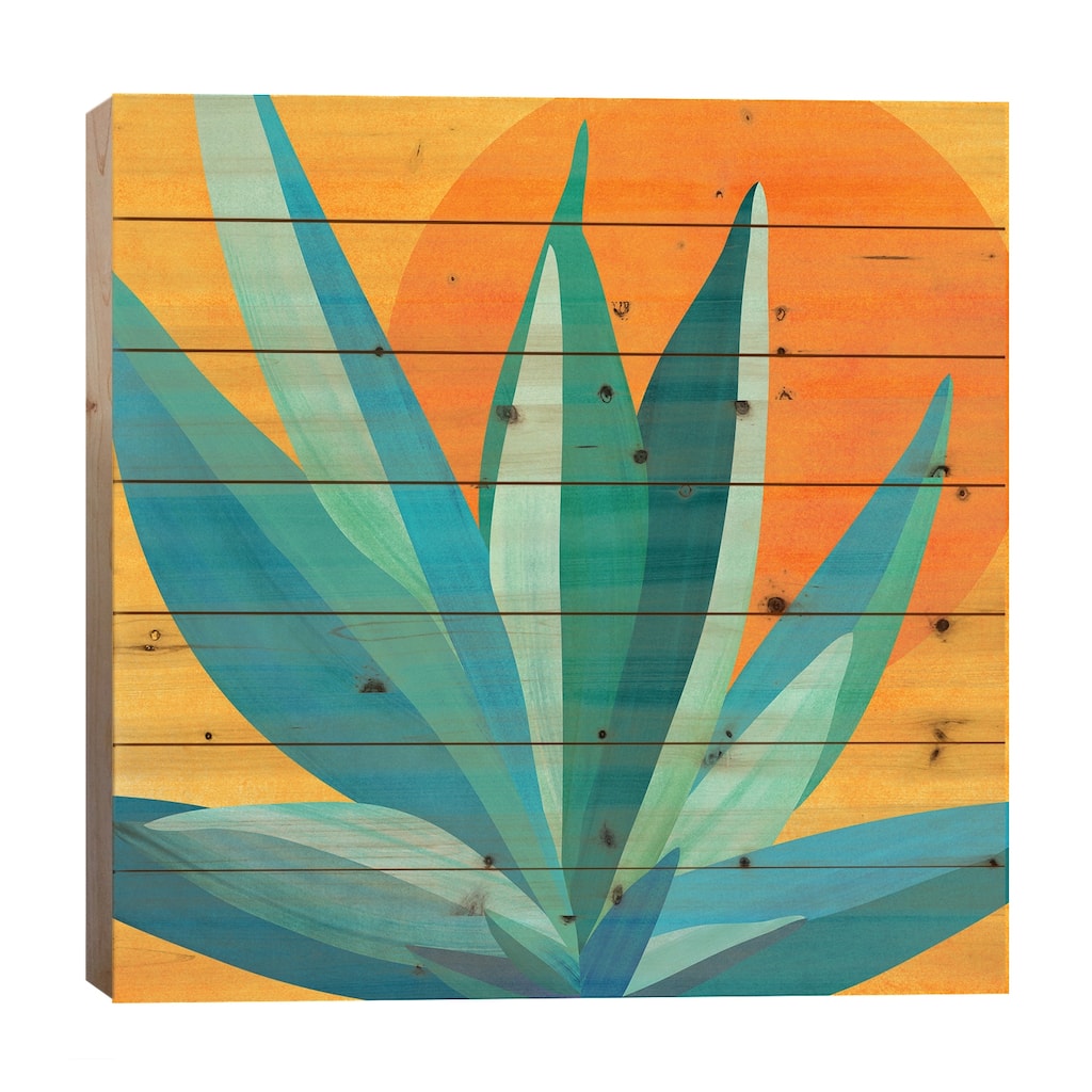 West Coast Sunset Print On Wood by Modern Tropical - Multi-Color