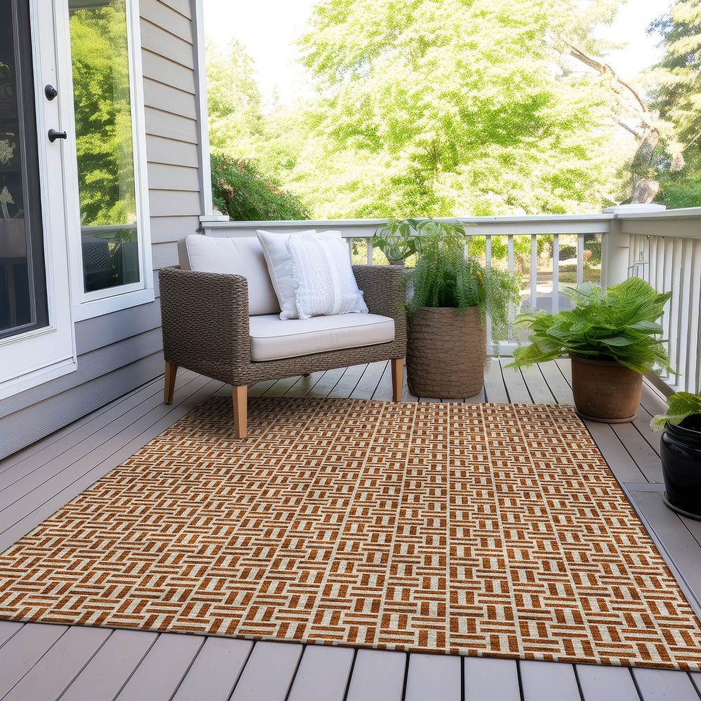 Machine Washable Indoor/ Outdoor Chantille Contemporary Casual Rug