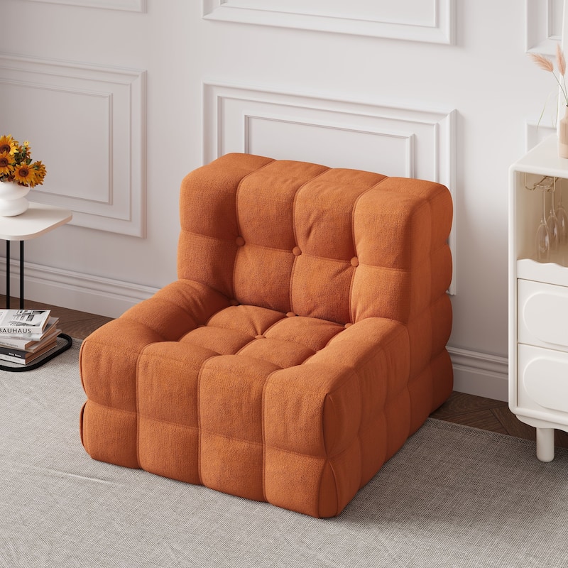 JASIWAY Modern Corduroy Fabric Upholstered Sofa