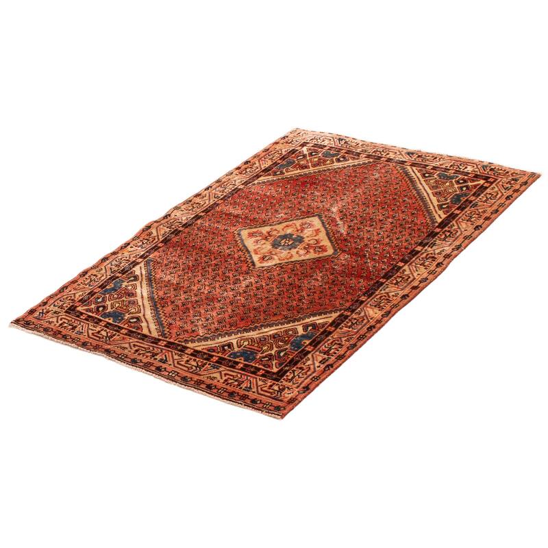 ECARPETGALLERY Hand-knotted Andelz Dark Copper Wool Rug - 4'0 x 6'6