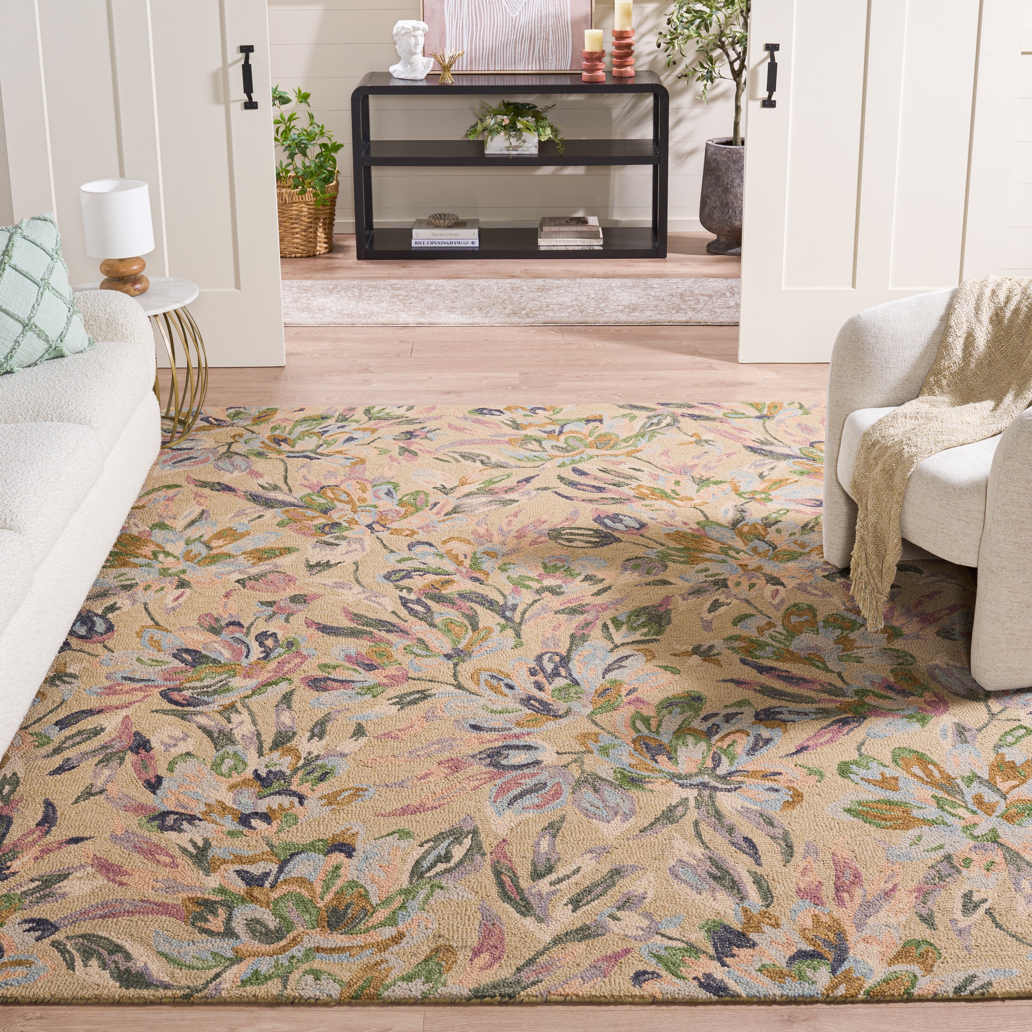 SAFAVIEH Handmade Jardin Evamarie Floral Wool Rug