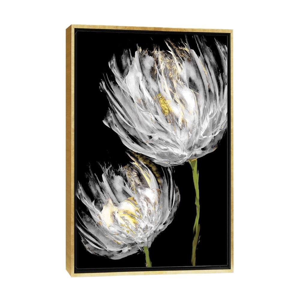 iCanvas "Tulips on Black II" by Vanessa Austin Framed Canvas Print