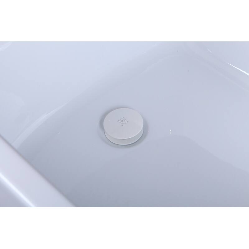 Peter Soaking Single Slipper Rectangular Bathtub in Glossy White