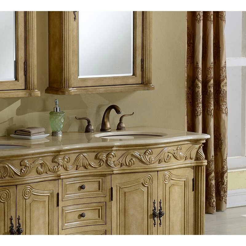 60" Double Bathroom Vanity Set