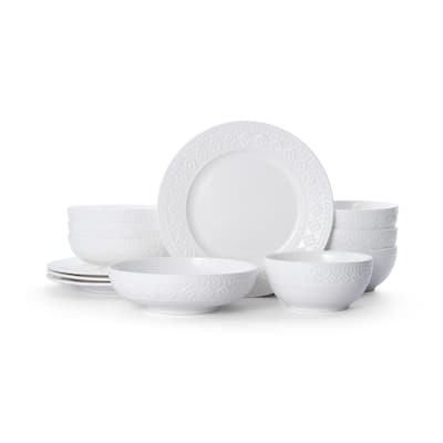 Pfaltzgraff Haisley White 12 piece Dinnerware Set (Service for 4)