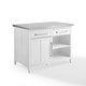 preview thumbnail 8 of 15, Crosley Silvia Stainless Steel Top Kitchen Island - 28"d x 46"w x 36.5"h