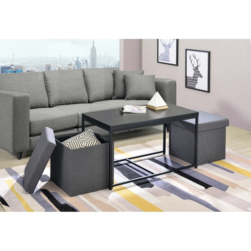 Murph Wood Grain 3 Piece Coffee Table Set