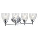 preview thumbnail 22 of 82, Magnolia Metal/Glass LED Vanity, by JONATHAN Y 4-Light - Chrome