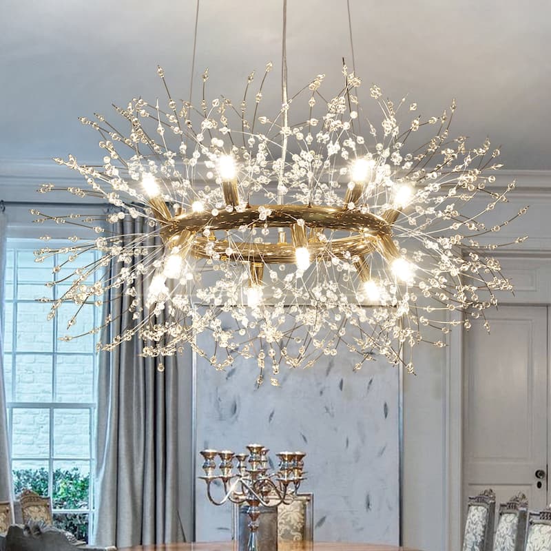 12/20-Light Modern Firework Dandelion Crystal Chandelier(Bulb Included)