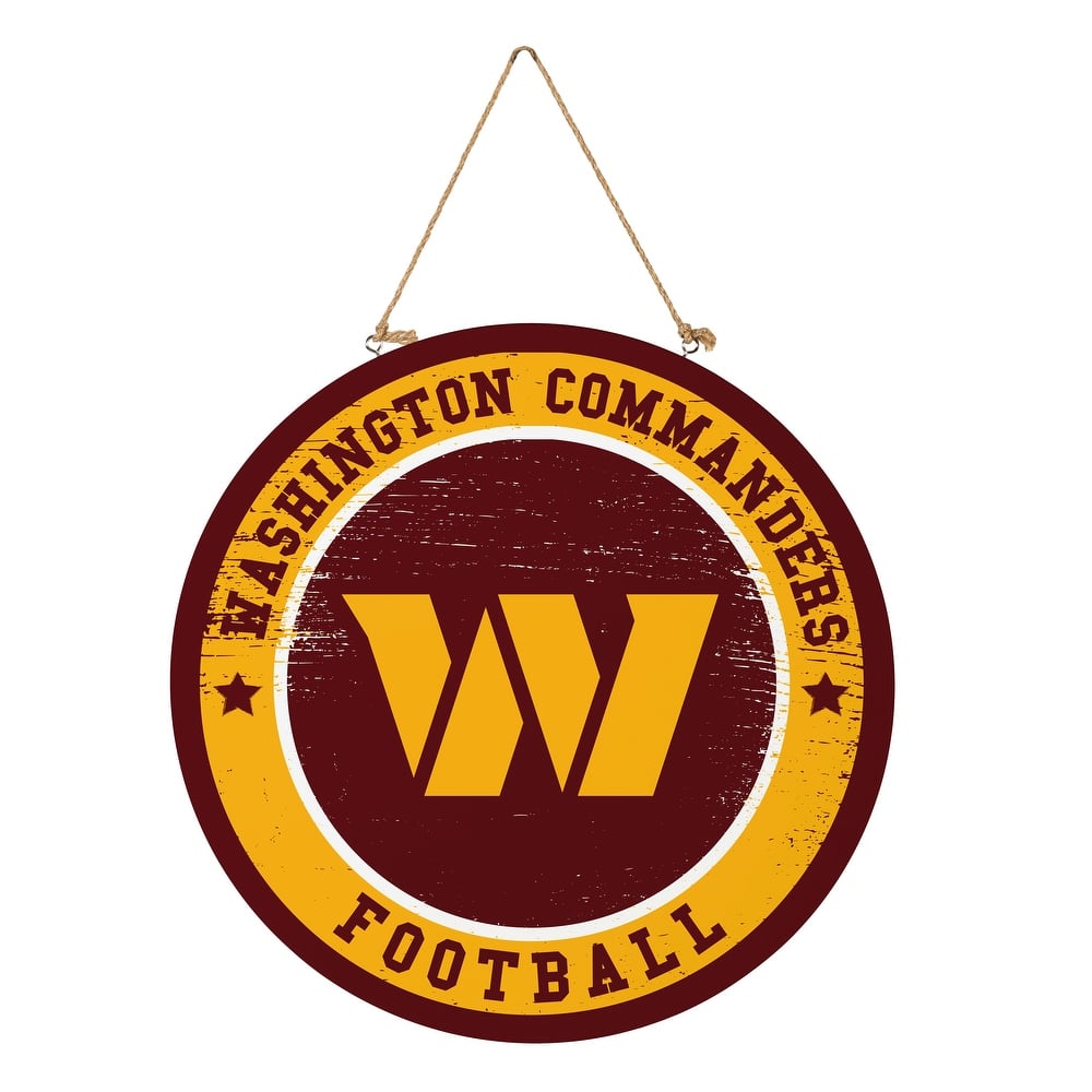 Washington Commanders Wooden Door Decor Wall Sign - Multi-Color