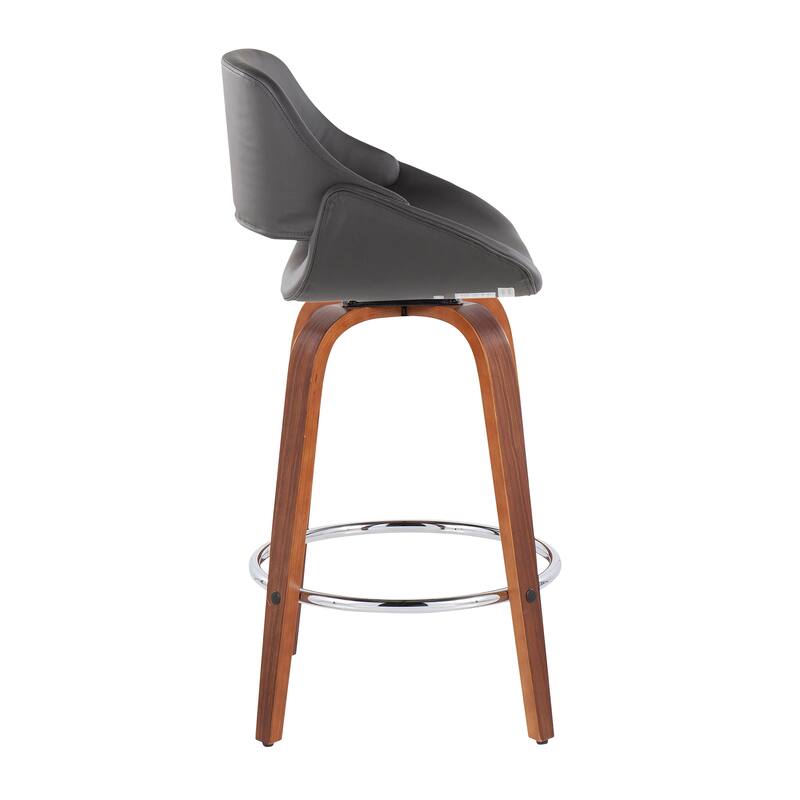 Carson Carrington Svellingen 26" Fixed-Height Counter Stool with Round Chrome Footrest (Set of 2)