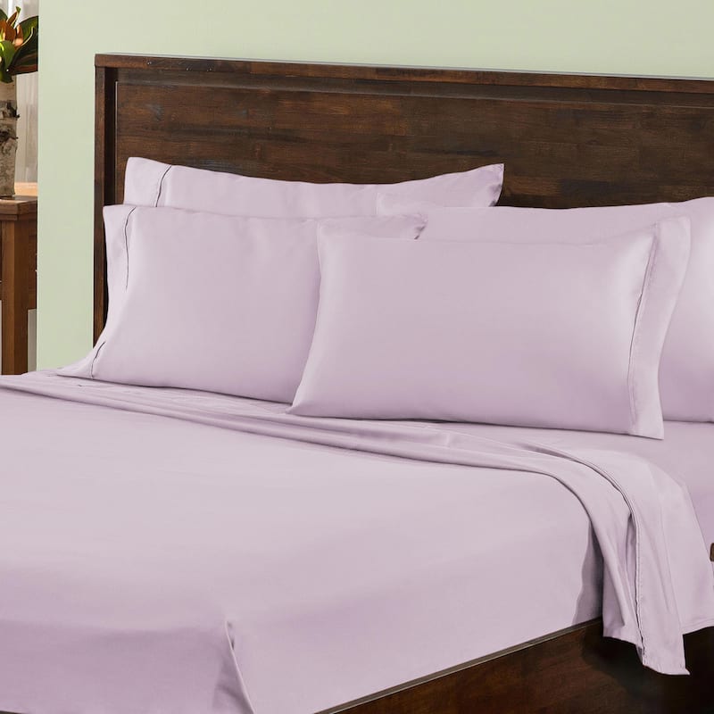 Cotton Blend 1000 Thread Count 6 Piece Sheet Set by Superior - California King - Lilac