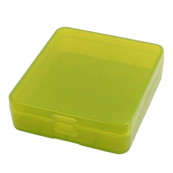 82mmx73mmx23mm Hard Plastic Battery Storage Case Holder Organizer Green