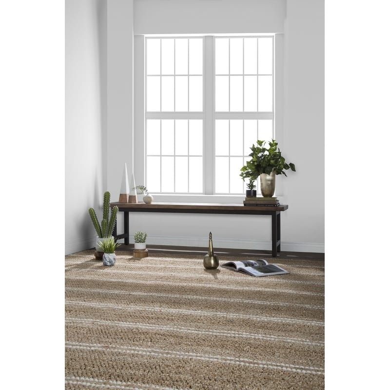 Barcelona Handwoven Area Rug by Kosas Home - 9'x12' - Natural/Ivory