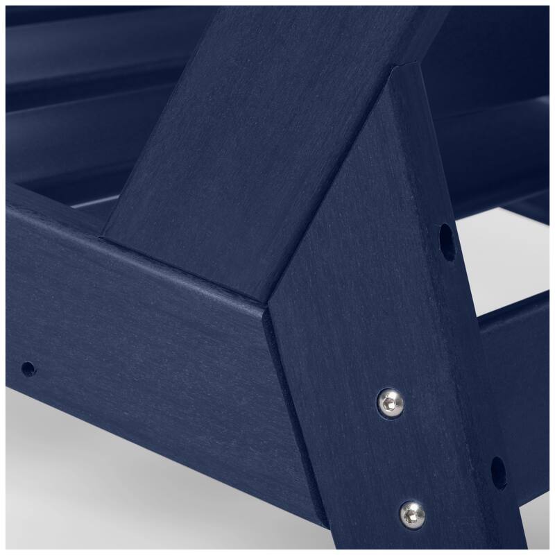 Birchwood All Weather HDPE Outdoor Patio Deep Seating Navy Blue Club Chair With Cushions (1-Piece)