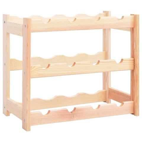 vidaXL Wine Rack for Bottles Pinewood