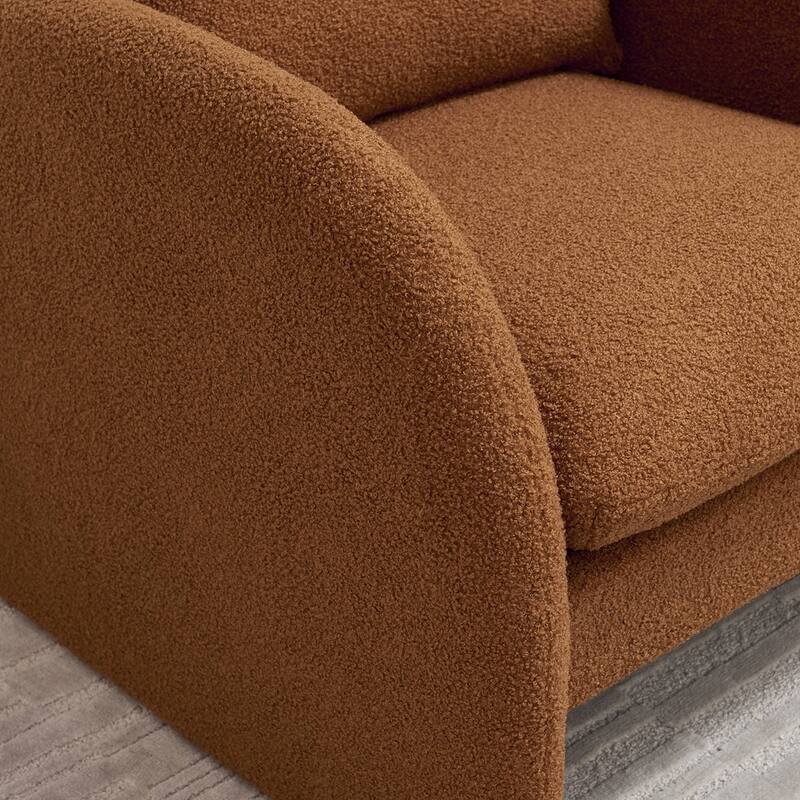 Modern Sherpa Upholstered Accent Chair