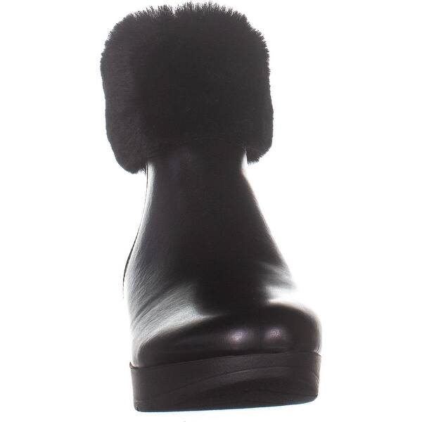 Shop Dkny Abri Wedge Winter Boots Black Smooth Overstock 30734630