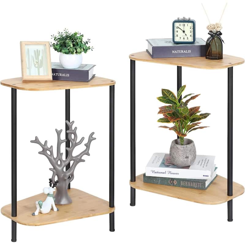 Small End Tables Living Room Set of 2