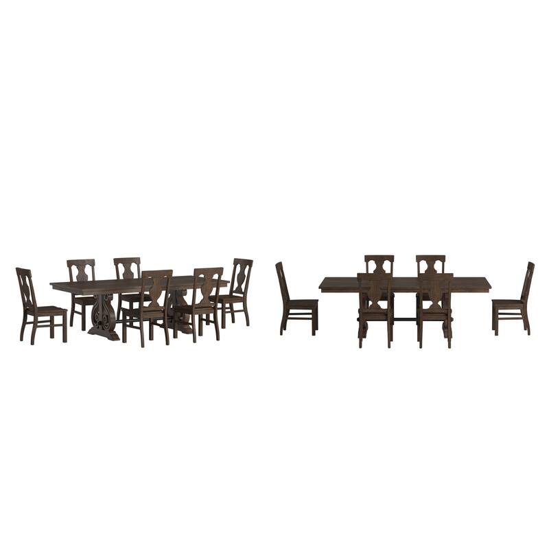 Vikos Wood Extendable Dining Set - 7-Piece Set