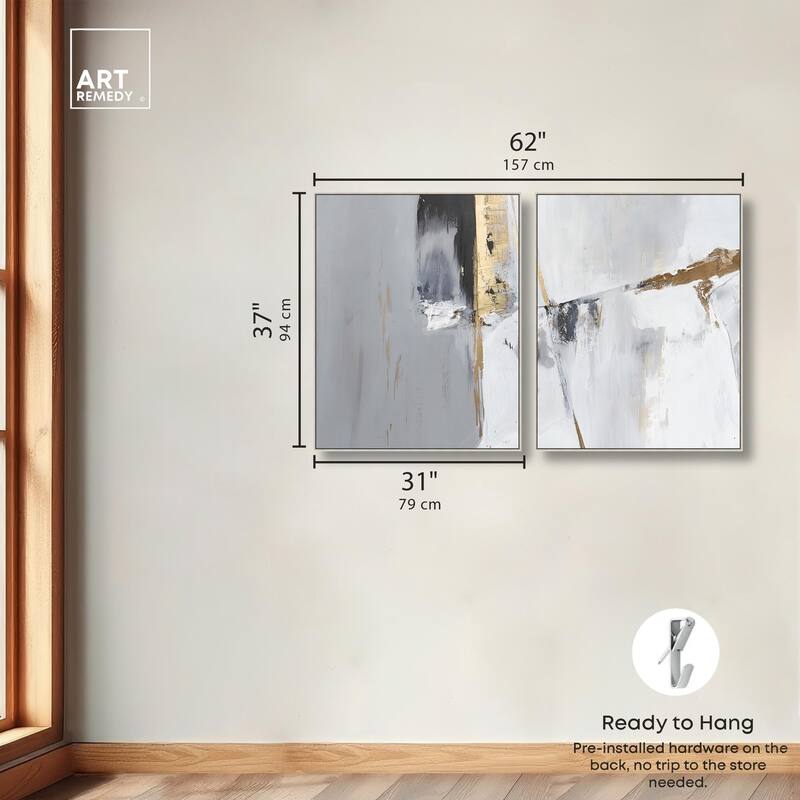 Cracks of Creation I Canvas Set of 2 by Art Remedy