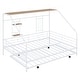 preview thumbnail 71 of 78, Metal House Bed with Trundle and Roof for Kids, Boys and Girls, Bedroom