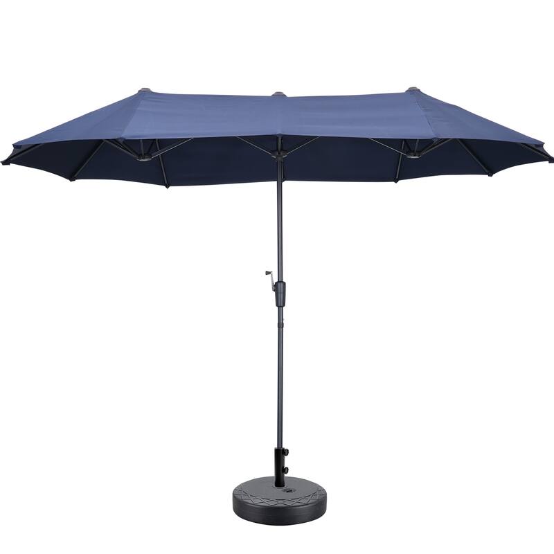 Autlaycil 13 ft Patio Umbrella with Crank Outdoor Umbrella with Base